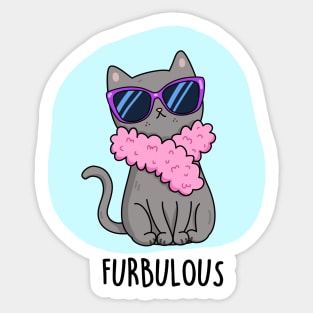 Furbulous Cute Cat Pun Sticker